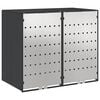vidaXL Wheelie Bin Storage for 2 Bins Stainless Steel Anthracite