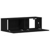 vidaXL TV Cabinet Black Oak 100 x 30 x 30 cm Engineered Wood