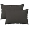 vidaXL Throw Pillow 2 pcs HEERLEN Dark Grey 40 x 60 cm Fabric