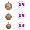 vidaXL Artificial Pre-lit Christmas Tree with Ball Set Green 150 cm PVC