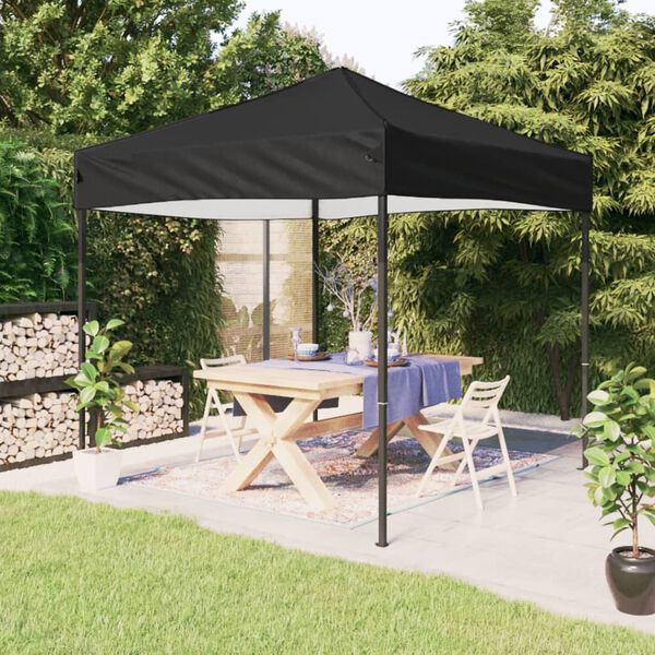 vidaXL Folding Party Tent Black 3x3 m