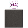 vidaXL Wall Panels 12 pcs Dark Grey 30x30 cm Fabric 1.08 m&sup2;