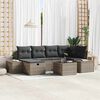 vidaXL Sofa Set with Cushion 7 pcs Poly Rattan