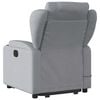 vidaXL Electric Stand up Massage Recliner Chair Light Grey Fabric