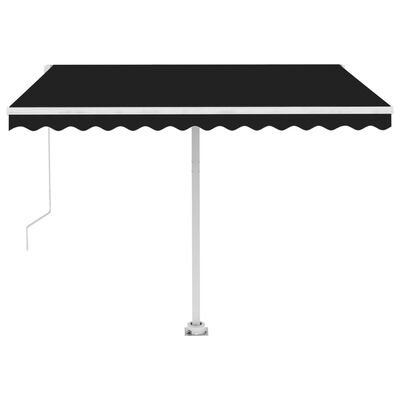 vidaXL Freestanding Manual Retractable Awning 350x250 cm Anthracite