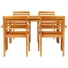 vidaXL Garden Dining Set 5 pcs Brown Solid Acacia Wood