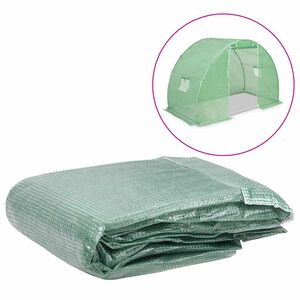 vidaXL Greenhouse Replacement Cover | Green | Polyethylene | Medium