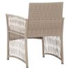 vidaXL Garden Armchairs with Cushions 2 pcs Beige Poly Rattan