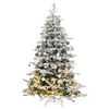 vidaXL Artificial Hinged Christmas Tree 300 LEDs & Ball Set 210 cm