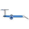 vidaXL Folding Sun Lounger with Canopy and Wheels Steel Blue