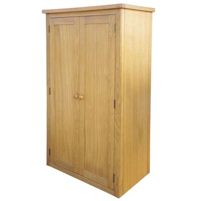 vidaXL Wardrobe with 1 Drawer 90x52x183 cm Solid Oak Wood