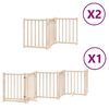 vidaXL Dog Gate with Door Foldable 12 Panels 600 cm Poplar Wood