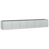 vidaXL Garden Raised Bed 480x80x77 cm Galvanized Steel Silver