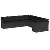 vidaXL Garden Sofa Set 13 pcs Black Poly Rattan