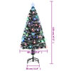 vidaXL Pre-lit Christmas Tree Green and White 120 cm Fibre Optic