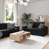 vidaXL Sofa Set 3 pcs Black 221 x 80 x 80 cm Velvet