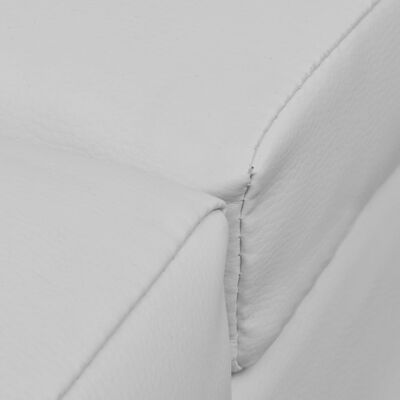 vidaXL Chaise Longue White Faux Leather