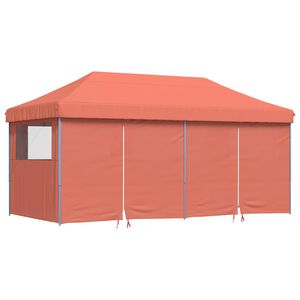 vidaXL Party Tent Terracotta with Blue Frame Oxford Fabric