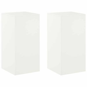 vidaXL Plant Stand 2 pcs White 40 x 40 x 80 cm Steel