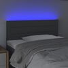 vidaXL LED Headboard Dark Grey 100 cm Fabric