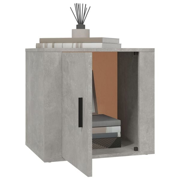 vidaXL Bedside Cabinets 2 pcs Concrete Grey 50x39x47 cm