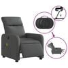 vidaXL Electric Massage Recliner Chair Dark Grey Fabric