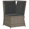 vidaXL 7 Piece Garden Lounge Set with Cushions Grey Poly Rattan