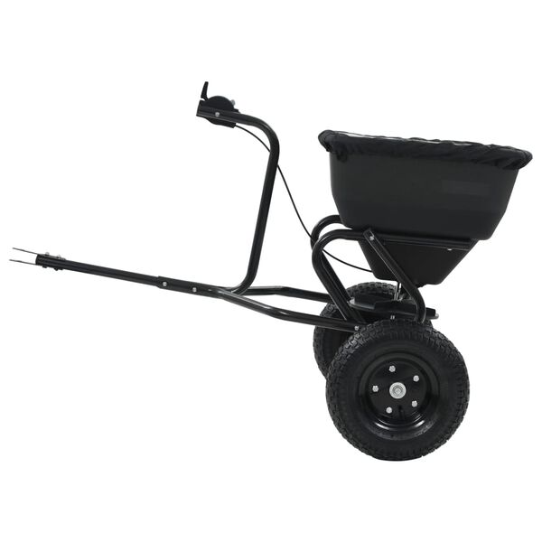 vidaXL Tow Behind Salt Spreader PVC and Steel 125x74x79 cm 45 L