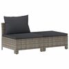 vidaXL 9 Piece Garden Lounge Set with Cushions Grey Poly Rattan