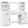 vidaXL Dressing Table Set with Drawer 3 pcs White Engineered Wood