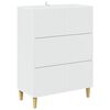 vidaXL Drawer Cabinet White 66 x 34.5 x 90 cm Engineered Wood