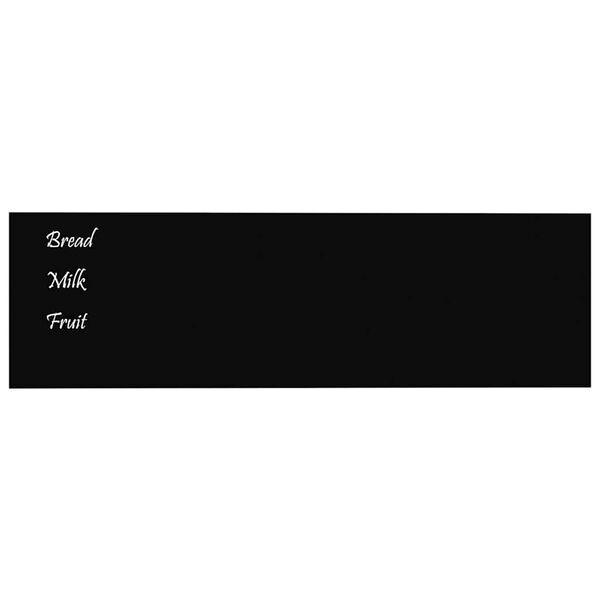 vidaXL Wall-mounted Magnetic Board Black 100x30 cm Tempered Glass