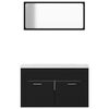 vidaXL Bathroom Furniture Set Black Engineered Wood