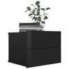 vidaXL Bedside Cabinets 2 pcs High Gloss Black 40x30x30 cm Engineered Wood