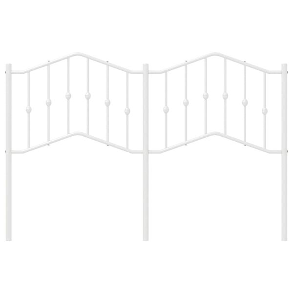 vidaXL Metal Replace Headboard White 150 cm