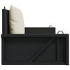 vidaXL Swing Bench with Cushions Black 119x56x48 cm Poly Rattan