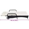 vidaXL Sun Lounger with Cushion & Wheels Poly Rattan Black