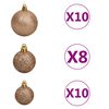 vidaXL Artificial Christmas Tree LEDs&Ball Set&Flocked Snow Green 300cm