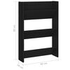 vidaXL Wall Shoe Cabinets 2 pcs Black 60x18x90 cm Engineered Wood