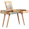 vidaXL Dressing Table | Mixed colour | Solid reclaimed wood | Medium | Mirror