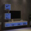 vidaXL 5 Piece TV Wall Units with LED White Engineered Wood