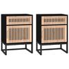 vidaXL Bedside Cabinets 2 pcs Black 40x30x55,5 cm Engineered Wood&Iron