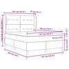 vidaXL Box Spring Bed Dark Grey and White 137 x 190 cm Fabric
