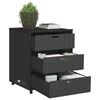 vidaXL Garden Storage Cabinet Black 55x59x69 cm Poly Rattan