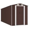 vidaXL Garden Shed Dark Brown 192x523x223 cm Galvanised Steel