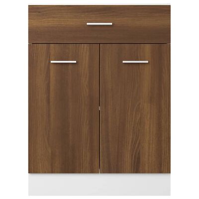 vidaXL Drawer Bottom Cabinet Brown Oak 60x46x81.5 cm Engineered Wood