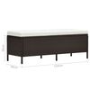 vidaXL 3 Piece Garden Lounge Set with Cushions Poly Rattan Brown