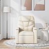 vidaXL Massage Recliner Chair Cream Fabric