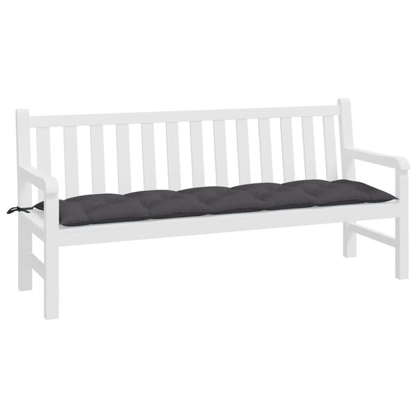 vidaXL Garden Bench Cushion Anthracite 180x50x7 cm Oxford Fabric