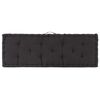vidaXL Pallet Floor Cushions 2 pcs Cotton Black